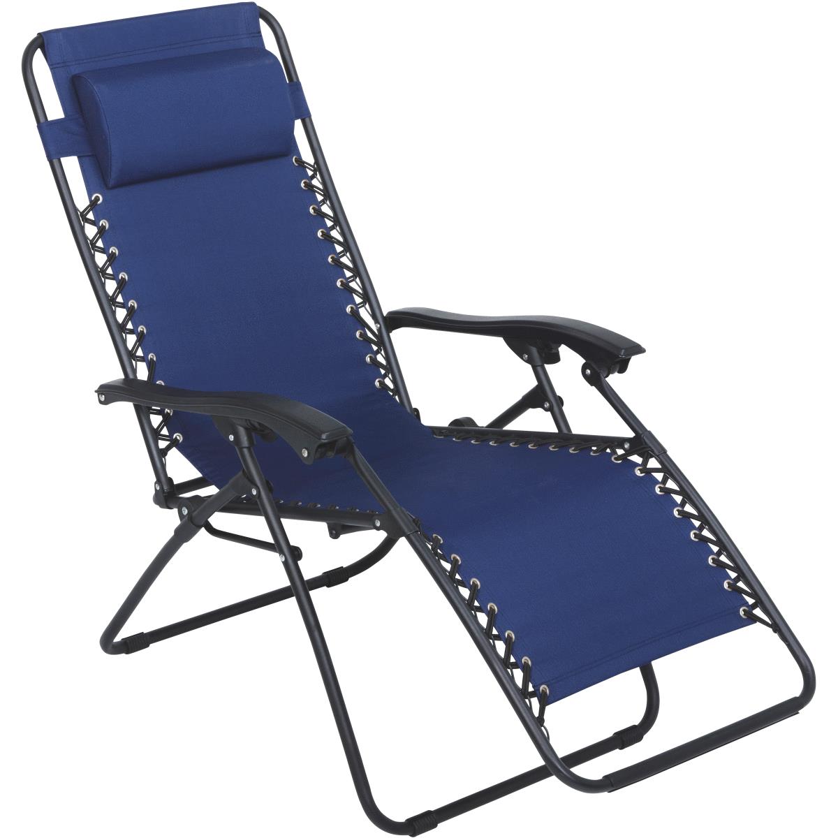 Outdoor Expressions Zero Gravity Relaxer Blue Convertible Lounge 